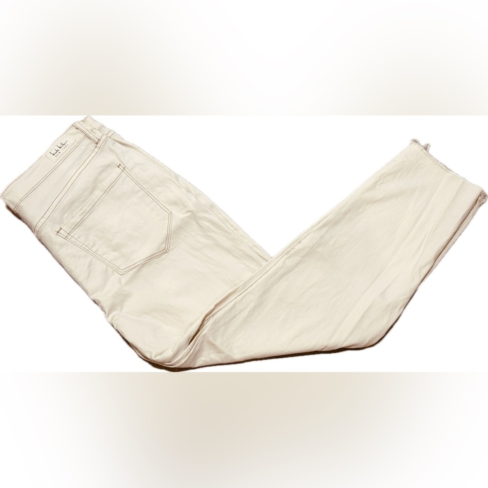 Nicole Miller Cream Denim Jeans
